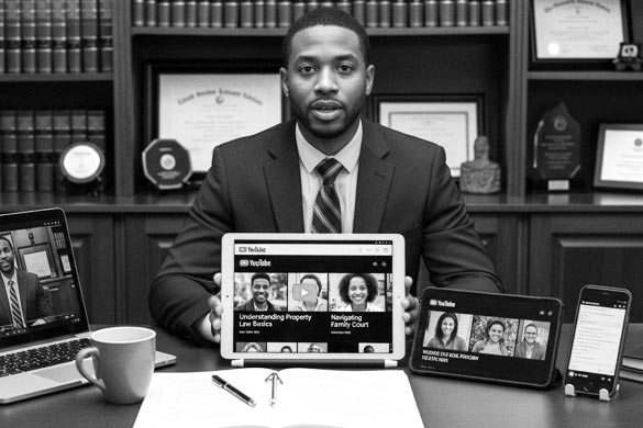 Legal marketing team reviewing law firm homepage and SEO performance metrics to improve website marketing for attorneys.