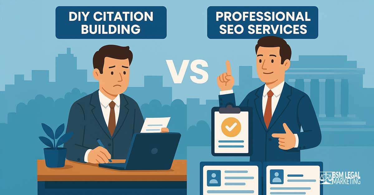 Citation Building Strategy DIY vs Professional Local SEO Service for Law Firms, Solicitors, Lawyers and Attorneys