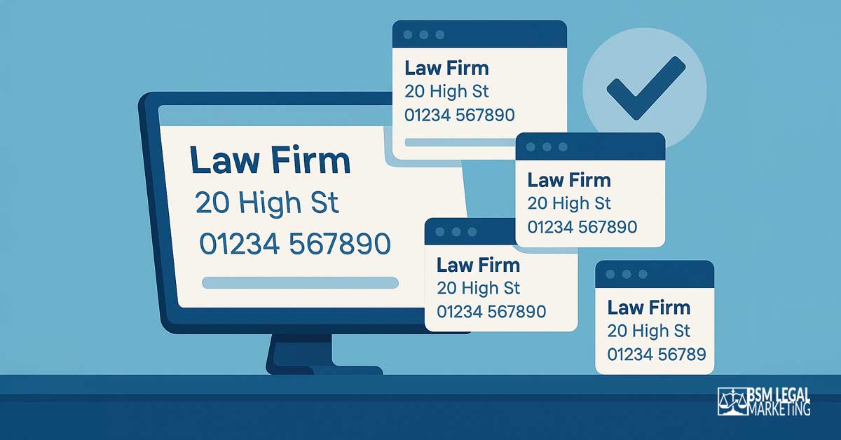 Area Landing Pages for Law Firms : Citations and NAP Consistency