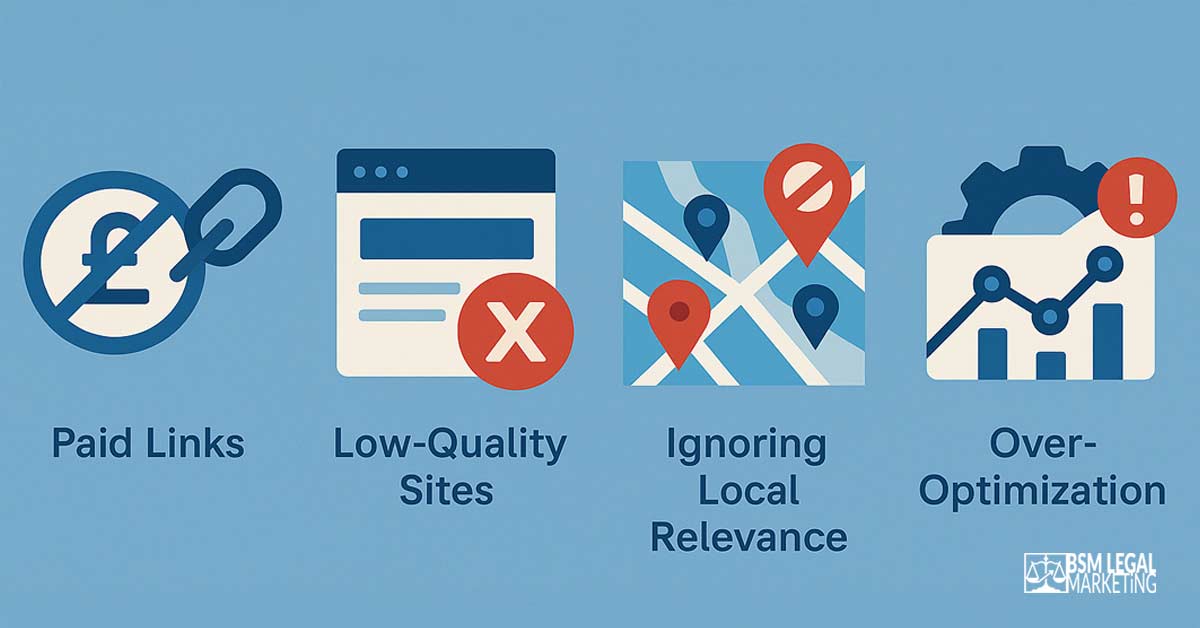 Local Link Building for Law Firms: Common Link Building Mistakes to Avoid