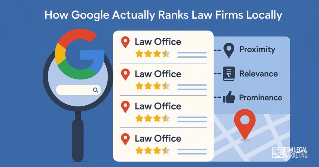 How Google Actually Ranks Law Firms Locally