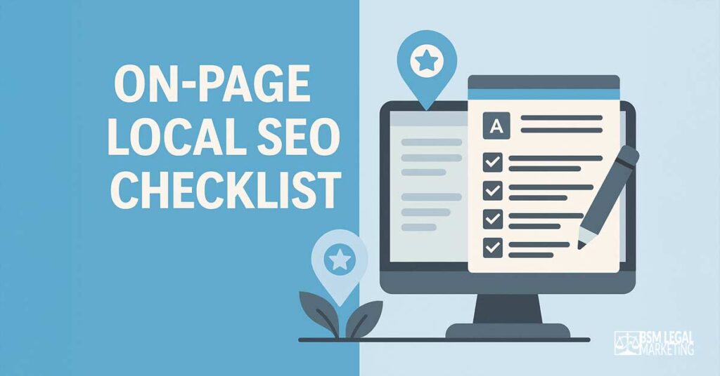 On-Page Local SEO Checklist for Law Firms