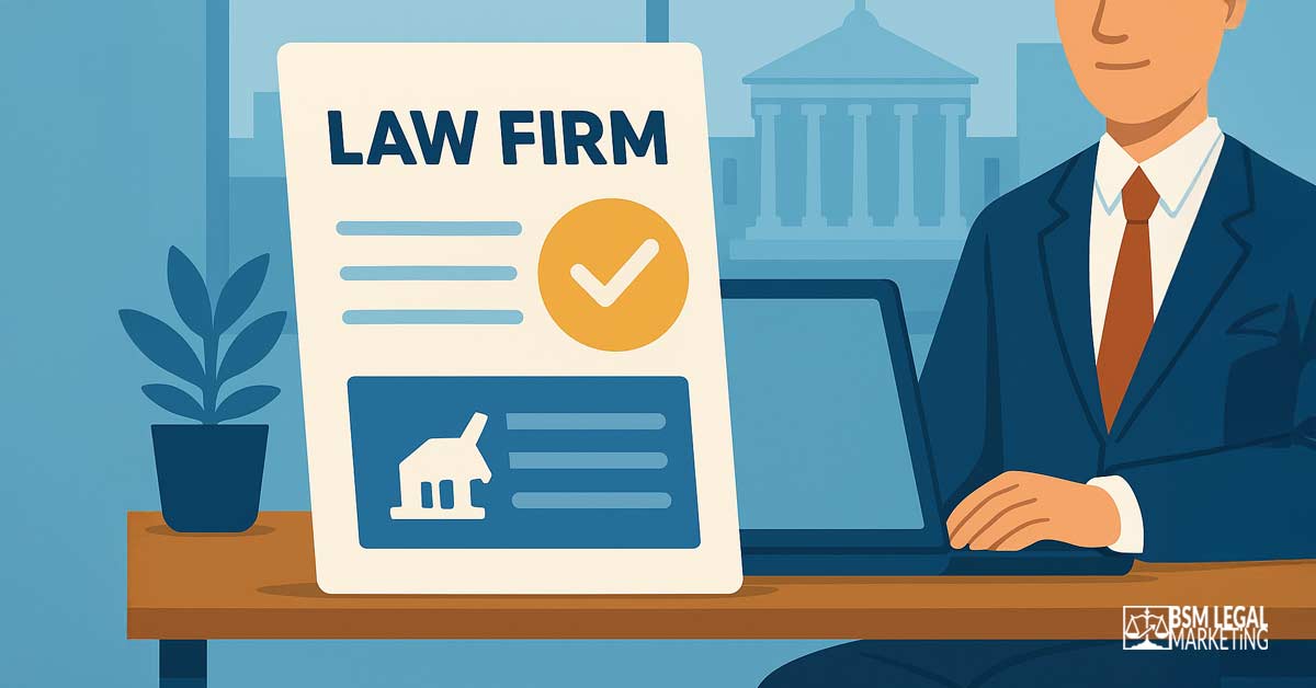 Area Landing Pages for Law Firms : Trust Signals Positioned Strategically